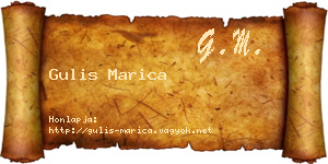Gulis Marica névjegykártya